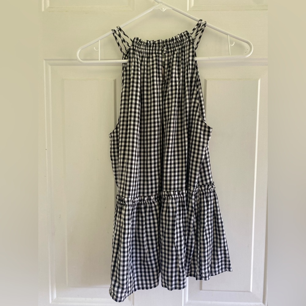 LOFT Gingham Halter Tank Top